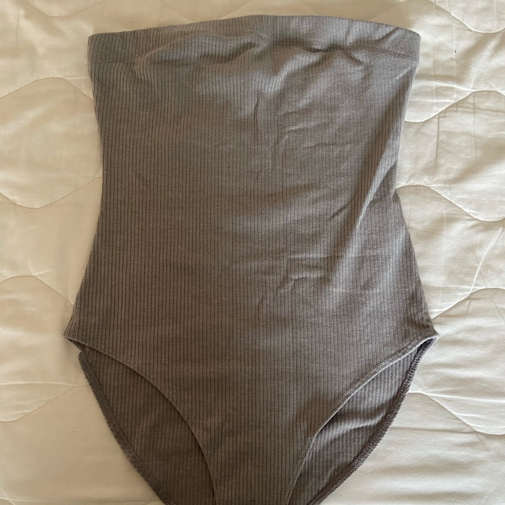 Grey Forever 21 Strapless Bodysuit